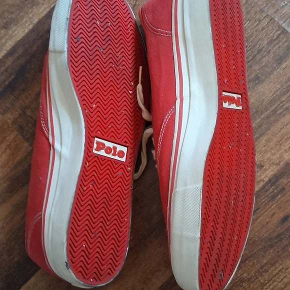 POLO RALPH LAUREN CANVAS SNEAKERS. 9.5. EUC - Picture 6 of 7